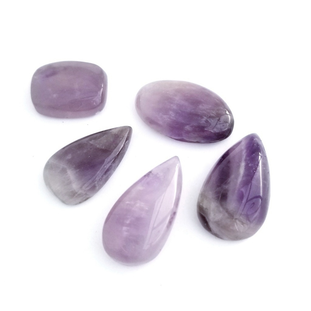 Amethyst Cabochon 5pc Lot